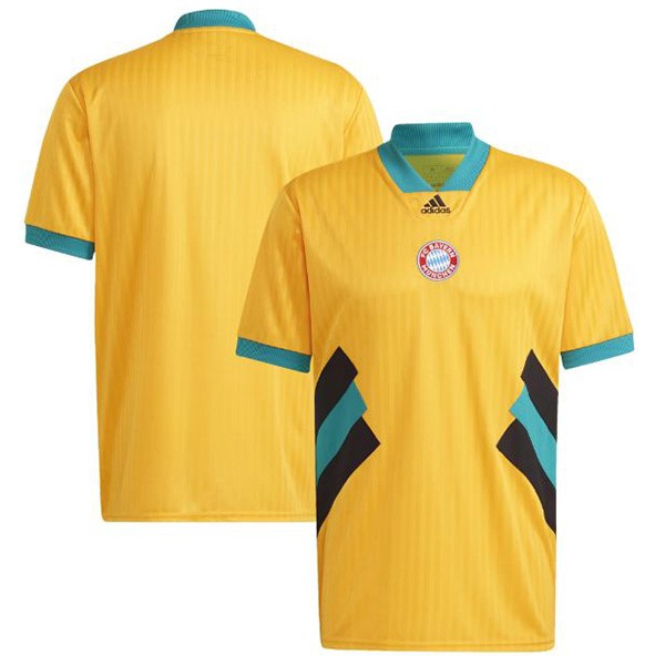 FC bayern munich  football icon jersey pre-match training soccer jersey men's gold uniform sportswear football top shirt 2023-2024